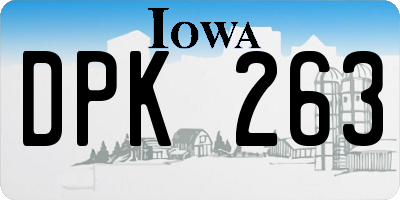 IA license plate DPK263