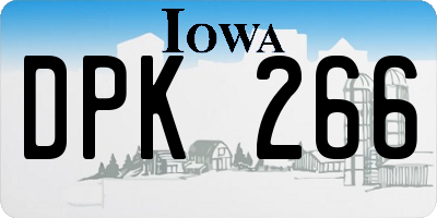 IA license plate DPK266