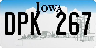 IA license plate DPK267