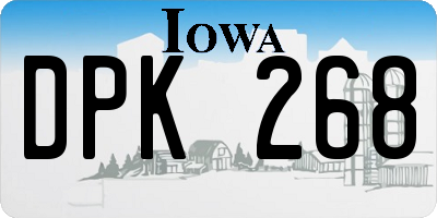 IA license plate DPK268