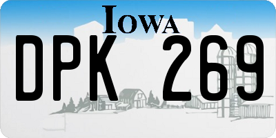 IA license plate DPK269