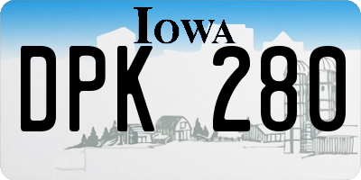 IA license plate DPK280