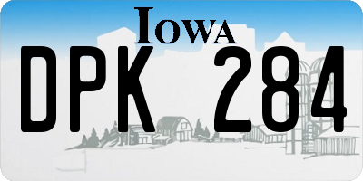 IA license plate DPK284
