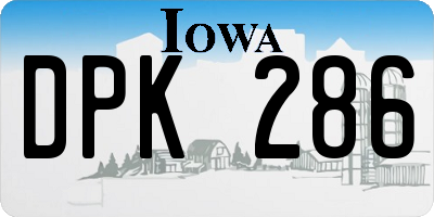 IA license plate DPK286