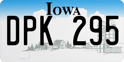 IA license plate DPK295