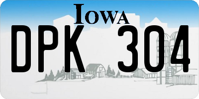 IA license plate DPK304