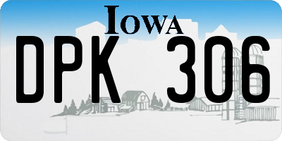 IA license plate DPK306