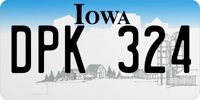 IA license plate DPK324