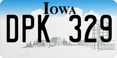 IA license plate DPK329