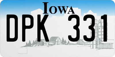 IA license plate DPK331