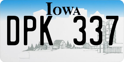 IA license plate DPK337