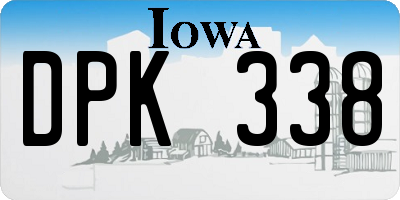 IA license plate DPK338