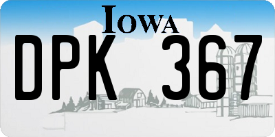 IA license plate DPK367