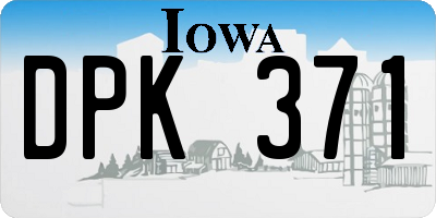 IA license plate DPK371