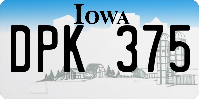 IA license plate DPK375