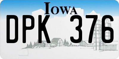 IA license plate DPK376