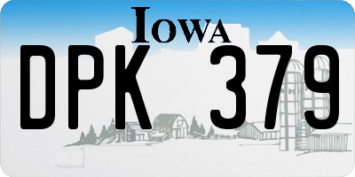 IA license plate DPK379