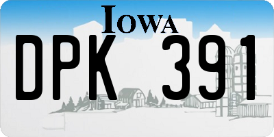 IA license plate DPK391