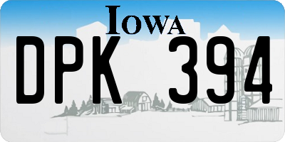 IA license plate DPK394