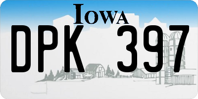 IA license plate DPK397