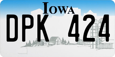 IA license plate DPK424