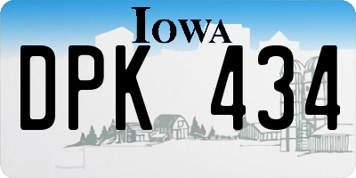 IA license plate DPK434