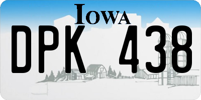 IA license plate DPK438