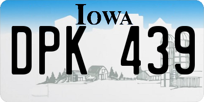 IA license plate DPK439