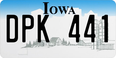 IA license plate DPK441