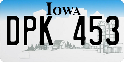IA license plate DPK453