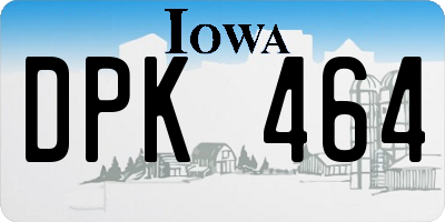 IA license plate DPK464