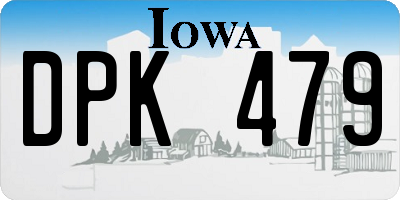 IA license plate DPK479
