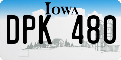IA license plate DPK480