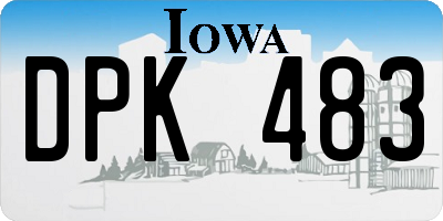 IA license plate DPK483