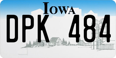 IA license plate DPK484