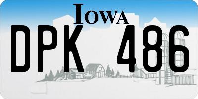 IA license plate DPK486