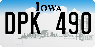 IA license plate DPK490