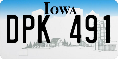 IA license plate DPK491