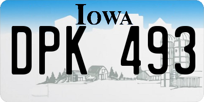 IA license plate DPK493