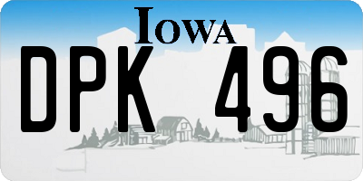 IA license plate DPK496