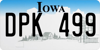 IA license plate DPK499