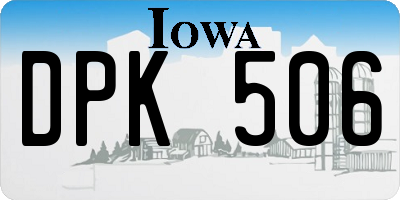 IA license plate DPK506