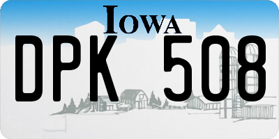 IA license plate DPK508