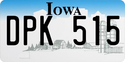IA license plate DPK515