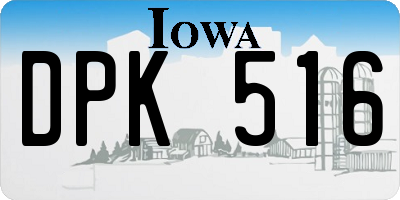 IA license plate DPK516