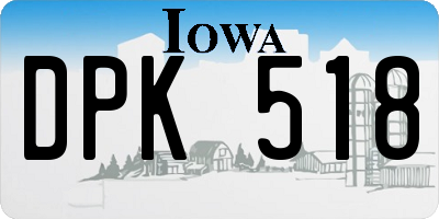 IA license plate DPK518