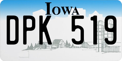 IA license plate DPK519