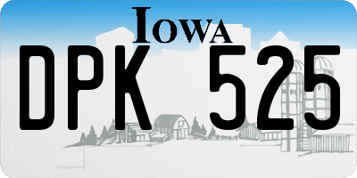 IA license plate DPK525