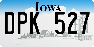 IA license plate DPK527