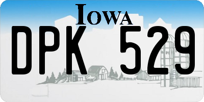 IA license plate DPK529